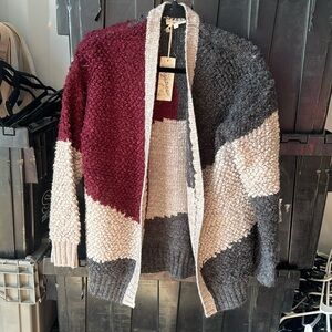 New mystree colorblock cardigan